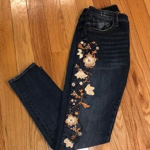 Free People Embroidered Jeans